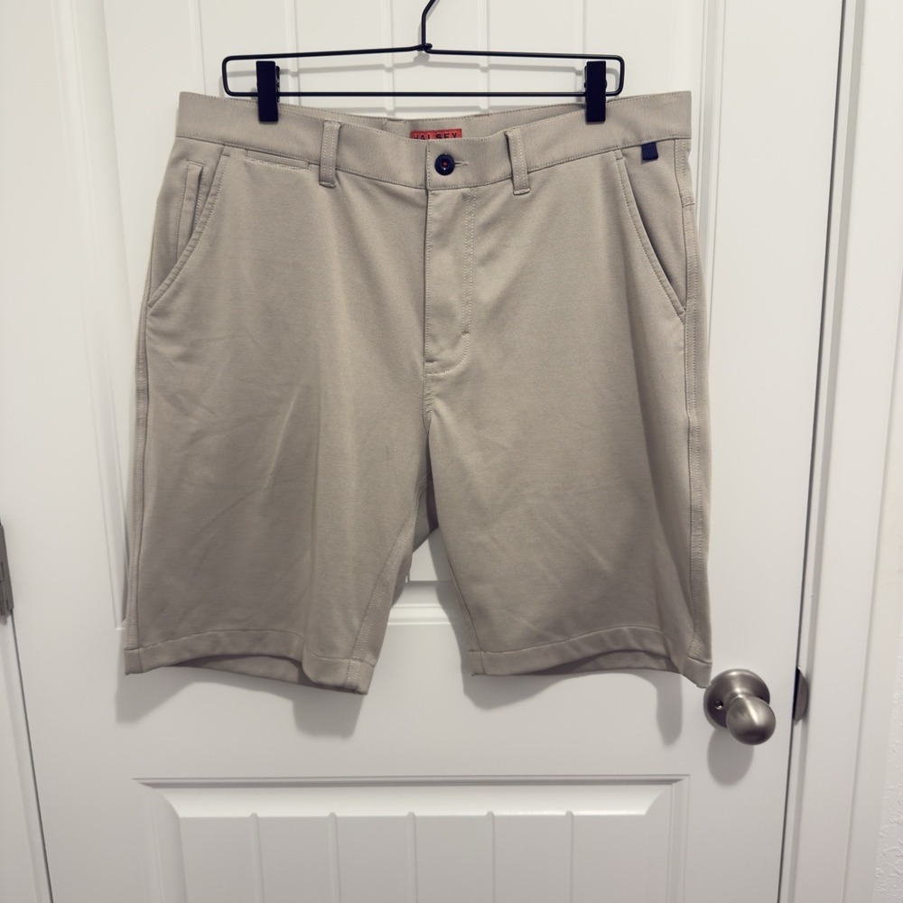 Halsey Sport Men's Light Tan Stripe Chino Shorts Size 35